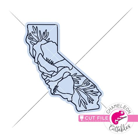 California State Flower Svg For Glowforge Svg Png Dxf Eps Jpeg