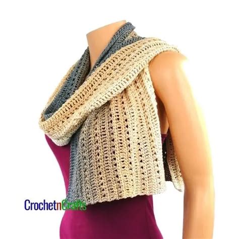 Easy Rectangular Crochet Shawl Open Stitch Crochetncrafts