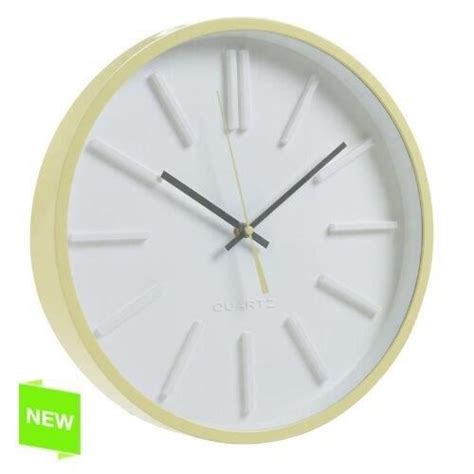 Horloge Murale White Gris Cm Cdiscount Maison