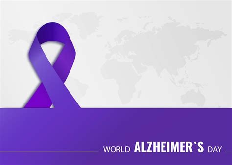 Ilustração Em Vetor Do Dia Mundial Da Doença De Alzheimer Vetor Premium