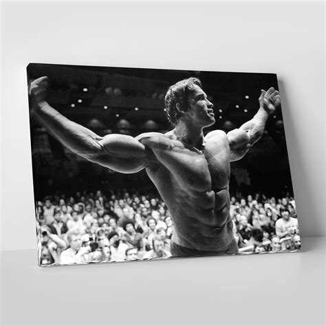 Canvas Art Arnold Schwarzenegger Pose Bodybuilding Gym Etsy