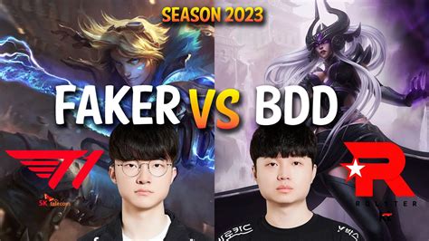 T1 Faker EZREAL Mid Vs KT BDD SYNDRA KR Ranked YouTube