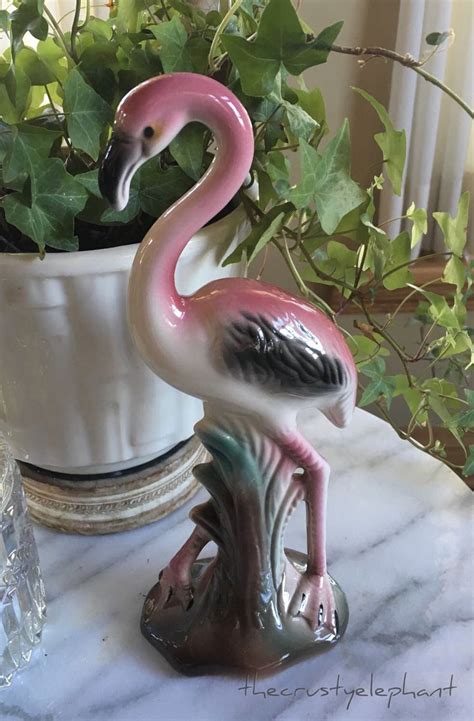 Vintage Kitsch Pink Flamingo Figurine Florida Souvenir Etsy Canada