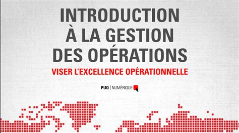 Livre Num Rique Introduction La Gestion Des Op Rations Service De