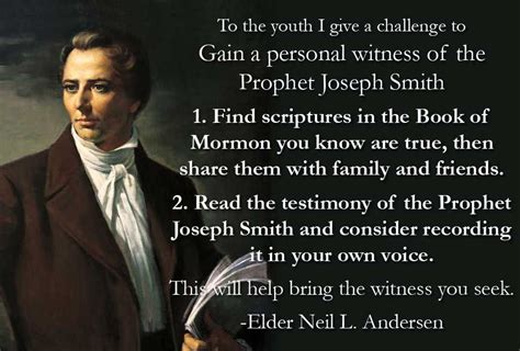 Challenge Gain A Personal Witness Of The Prophet Joseph Smith Here