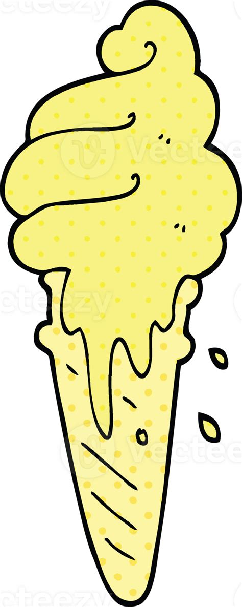 Comic Book Style Cartoon Ice Cream Cone 45315472 Png