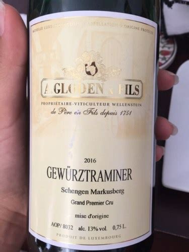 A Gloden Fils Schengen Markusberg Gewürztraminer Grand Premier Cru