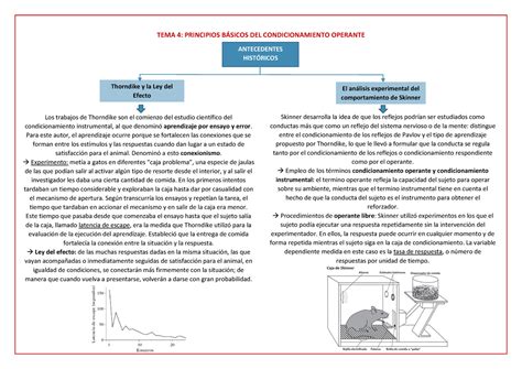 T 4 Esquema Resumen Tema 4 ANTECEDENTES HISTRICOS Thorndike Y La Ley