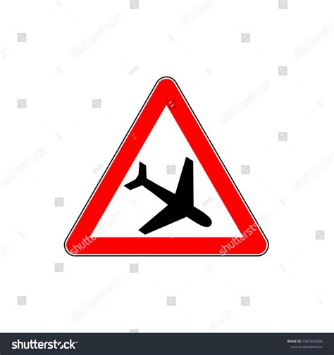 Low Flying Aircraft Warning Sign Stock Vector Royalty Free 1081025060