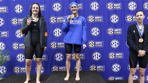 UK's Riley Gaines defends 200 free gold on night three of SEC ...