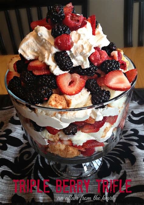 Low In Calories And High On Taste Triple Berry Trifle A Summer Dessert Made With Angel Food Cake