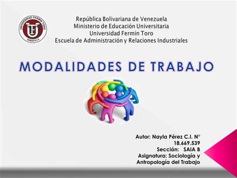 Modalidades De Trabajo Ppt