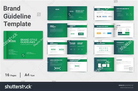 Brand Guidelines Template Brand Guideline Brand Stock Vector Royalty