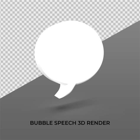 Discurso De Burbuja Png Transparente 3d Render Archivo PSD Premium