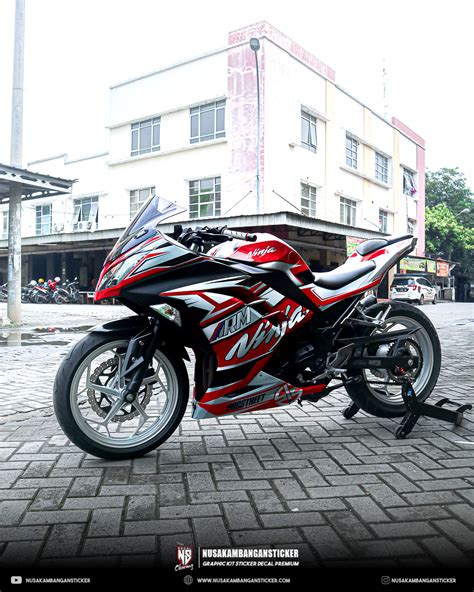 Desain Stiker Ninja 250 Fi Merah Putih Fullbody Nusakambangan Sticker