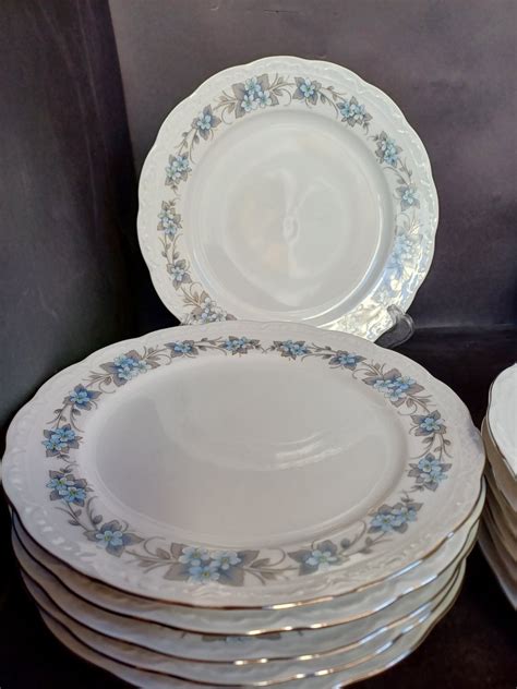 Mitterteich Dinner Service 23 Mitterteich Bavaria Meissen Blue