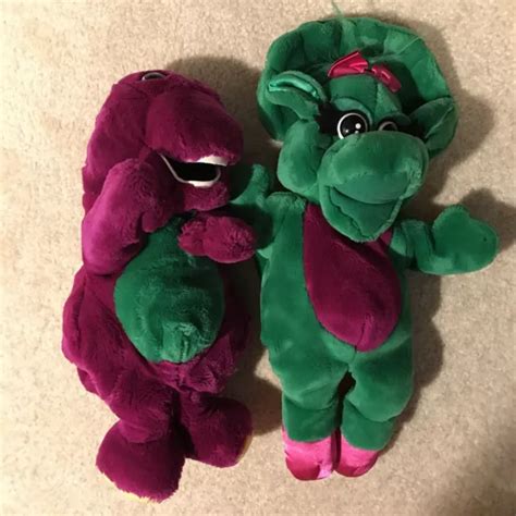 BARNEY DINOSAUR BABY Bop Triceratops 14 Hand Puppet Plush Toy 1992