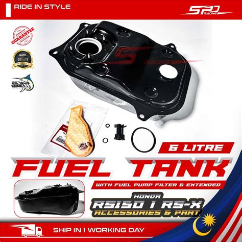 RS RSX Fuel Tank 6 Litre I With Fuel Pump Filter Extender I ESPADA