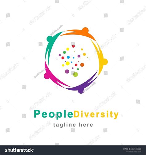 Abstract Logo Diversity Togetherness Social People Stock Vector Royalty Free 2229307021