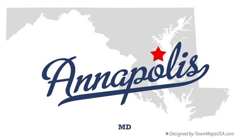 Map of Annapolis, MD, Maryland