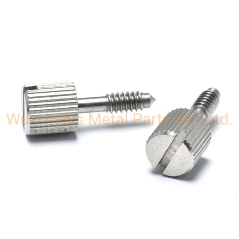 Thumb Screw Stainless Steel 304 Inox Knurld Cheese Head Slotted Captive