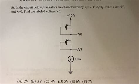 Solved In The Circuit Below Transistors Are Chegg