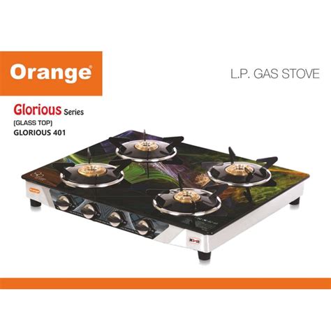 Orange Glorious Glass Top Burner Gas Cooker Valuedeals Sri Lanka