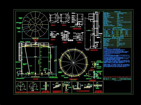 General Layout Drawing Of Steel Water Tank In Autocad Cad Library