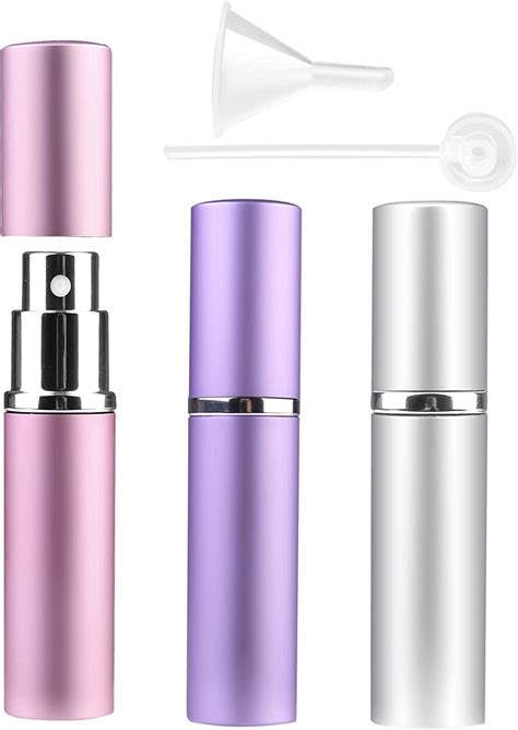 Zingso Refillable Travel Perfume Atomiser Bottles 3 Pcs 6ml Mini