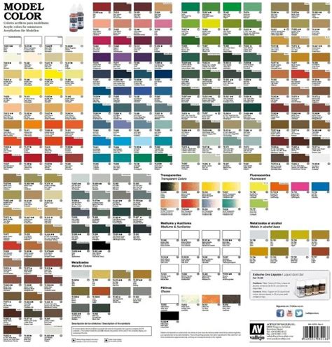 Vallejo Color Chart