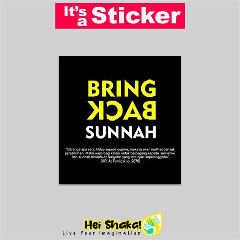 Jual Stiker Bring Back Sunnah Sticker Kata Kutipan Motivasi Muslim