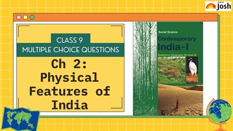 Physical Features Of India Class 9 Mcqs Cbse Geography Chapter 2 Multiple Choice Questions