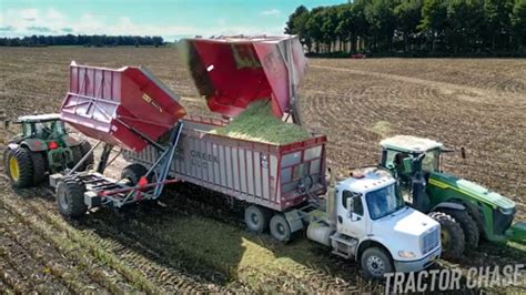 Corn Silage Harvest With Claas 980 Forage Harvester And John Deere