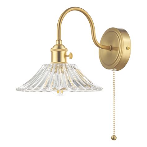 The Had0740 04 Hadano Single Wall Light Brass With Flared Glass Shade Finish An Attractive