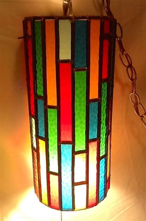 Leaded Glass Hanging Swag Light Etsy Swag Light Leaded Glass Stained Glass Lamps