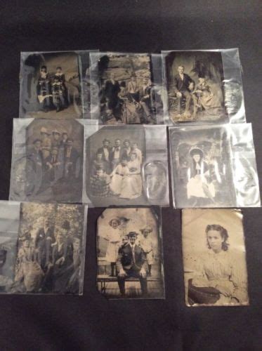 Lot of 9 Tin Type Photographs Portraits, Individuals, Families Woman portraits -- Antique Price ...