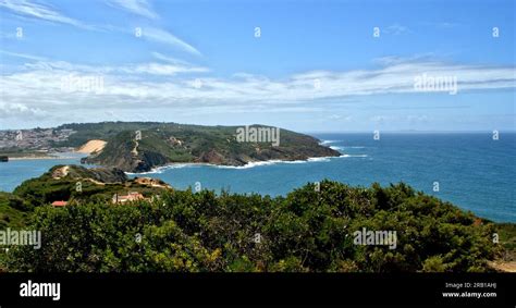 View Over The Village And Bay Of São Martinho Do Porto In Portugal