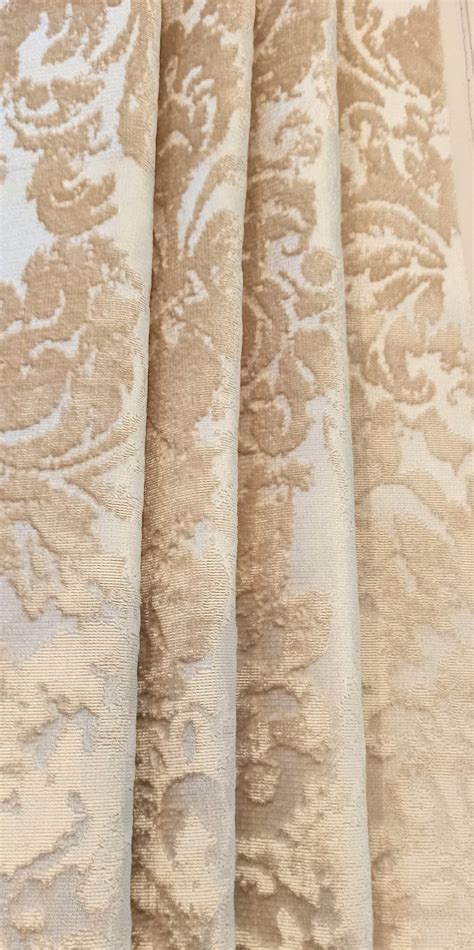 Swatch Luxury Beige Upholstery Velvet Fabric Sample Velvet Etsy