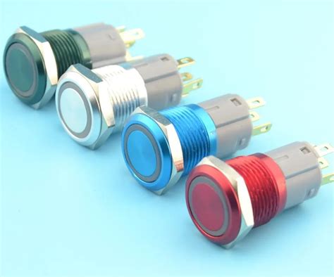 2pcs 16mm Momentary 12v Illuminated Push Button Switch In Switches From Lights And Lighting On