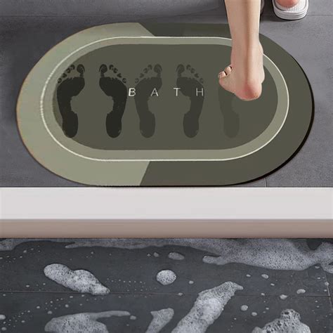 PeiBaiShun Diatomite Bathroom Water-absorbent Floor Mats Bathroom ...