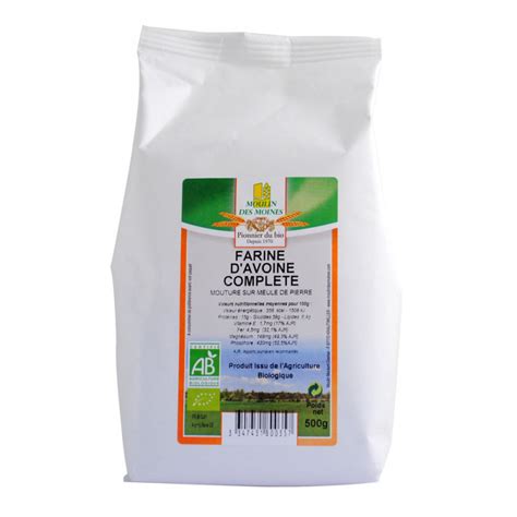 Farine d avoine complète 500g