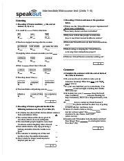 Pdf Speakout Midterm Test Intermediate Edition Compress Pdf