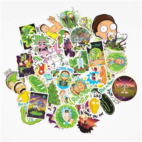 50 Pcs Sticker Set Rick And Morty Sticker Pack Use For Suitcase