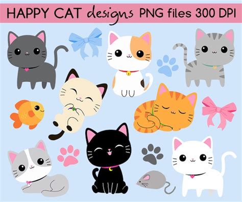 Cats Clipart Clip Art Kitten Clipart Clip Art Commercial Etsy Arte Porn Sex Picture