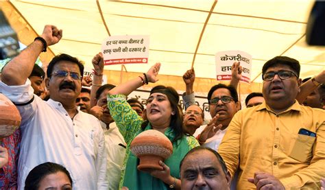 Bjp Blames Aap For Delhi Water Crisis Claims Govt Hand In Glove With