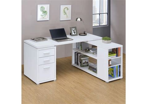 Yvette L - shape Office Desk White VIP Furniture Outlet - Upper Darby, PA