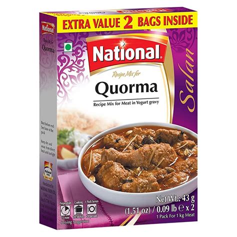 National Quorma Masala Recipe Mix 2 X 50g Shopee Malaysia