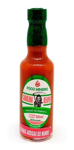 Molho Pimenta Carolina Reaper 60 Ml Fogo Mineiro Parcelamento Sem Juros