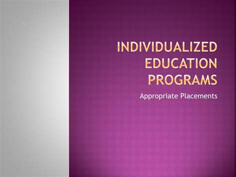 Ppt Individualized Education Programs Powerpoint Presentation Free