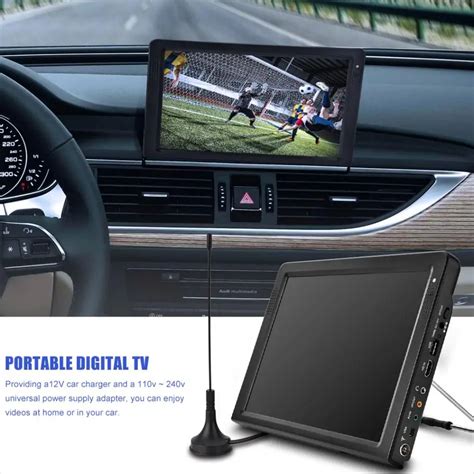 Portable TV DVB T2 12.1 Inch Rechargeable Digital Color TV Television ...